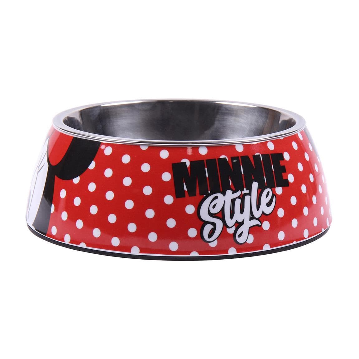 Miska Minnie Mouse - Metalowa miska dla psa z wzorem Myszki Miki
