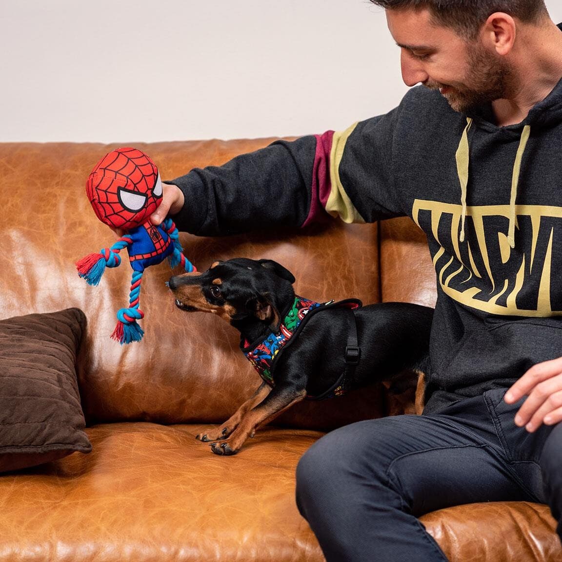 Szarpak Sznur Marvel Spiderman zabawka pleciona do szarpania
