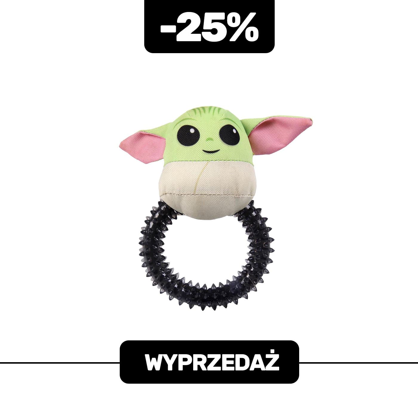 Gryzak Mandalorian Grogu Baby Yoda - okrągły z wypustkami
